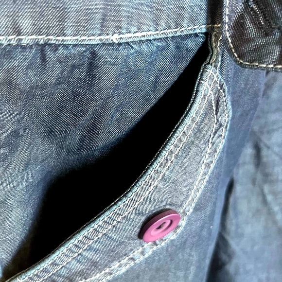 Urban Outfitters Overalls Sz 26 Blue Hipster Boho Classic Casual 2000s Wide Leg - Picture 7 of 9